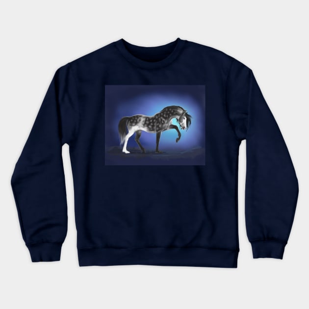 Dapple Gray Pinto Horse Crewneck Sweatshirt by KJL90